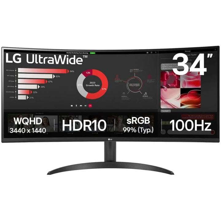 Monitor LG 34WR50QK-B 34" LED IPS UltraWide QHD FreeSync Curvo