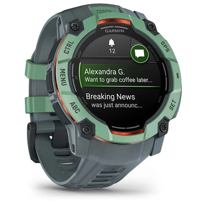 Garmin Instinct 3 45mm AMOLED Reloj Smartwatch Deportivo GPS 10ATM Verde con Correa Gris (Copia)