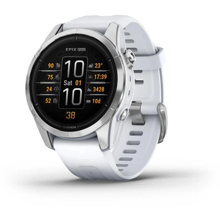 Garmin Epix Pro (Gen 2) Edición Standard Reloj Smartwatch 42mm Plateado con Correa Blanca