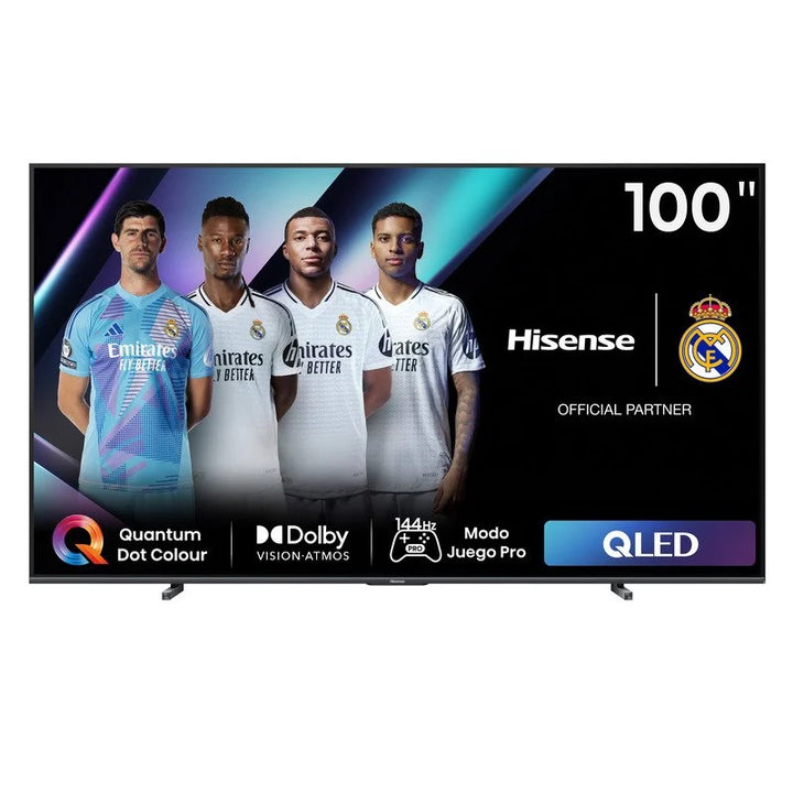 Hisense QLED 100E7Q PRO 100" 4K 144Hz Gaming, Dolby Vision IQ, Sonido Premium