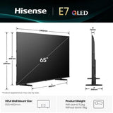 Hisense 65E77Q 65" Smart TV QLED 4K UltraHD VIDAA HDR10