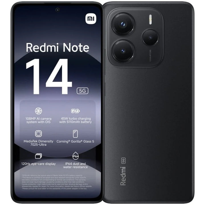 Xiaomi Redmi Note 14 5G Negro - 128GB - 6GB