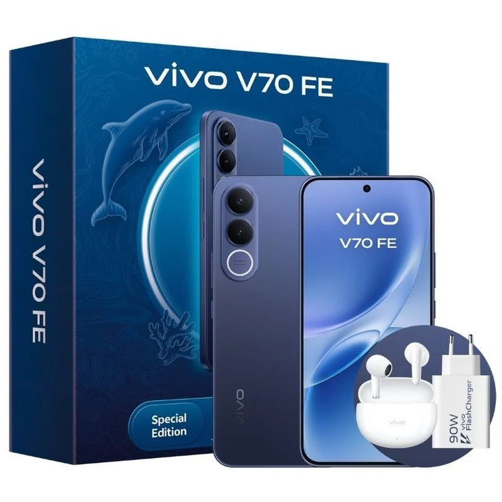 Vivo V70 FE Azul 5G - 512GB - 8GB - AMOLED 7000mAh Incluye Cargador + Auriculares