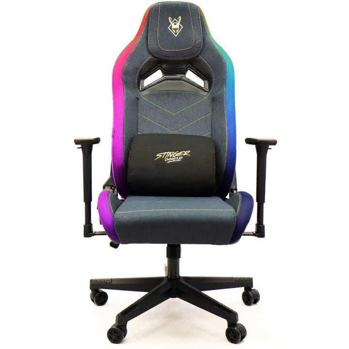 Woxter Stinger Station Elite Silla Gaming Tela RGB Dorada/Plata
