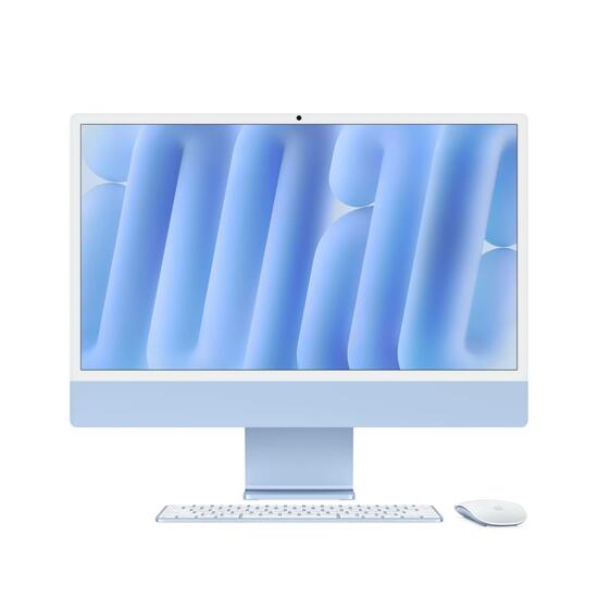 Apple iMac 24" 4,5K Chip M4 | 16GB RAM | 256GB SSD | CPU 10 núcleos | GPU 10 núcleos | Vidrio estándar | Magic Keyboard con Touch ID | Gigabite Ethernet | Azul - MWV13Y/A