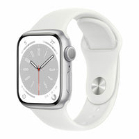 Apple Watch Series 8 GPS 41mm Caja Aluminio Plata Correa deportiva Blanca - MP6K3TY/A