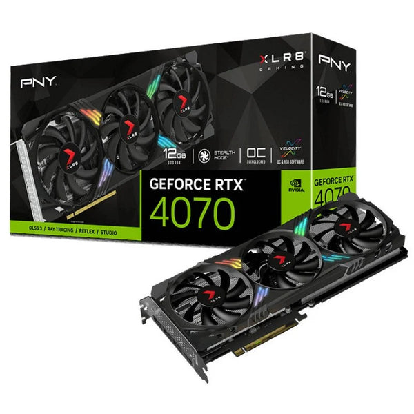 PNY GeForce RTX 4070 XLR8 Gaming Verto Epic-X RGB OC 12GB GDDR6X DLSS3