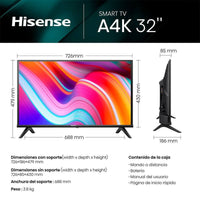 Hisense 32A4K - 32" - Smart Tv - HD