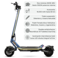 SmartGyro Raptor Dual Evo Homologado DGT Patinete Eléctrico 80km 20.000mAh