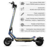 SmartGyro Raptor Dual Evo Homologado DGT Patinete Eléctrico 80km 20.000mAh