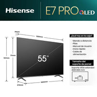 Hisense 55E7NQ PRO 55" QLED UltraHD 4K Gaming TV AMD Freesync Premium Pro