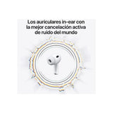 Apple AirPods Pro 3 Auriculares Bluetooth con Cancelación Activa de Ruido USB-C Blancos (MFHP4ZM/A)