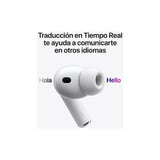 Apple AirPods Pro 3 Auriculares Bluetooth con Cancelación Activa de Ruido USB-C Blancos (MFHP4ZM/A)