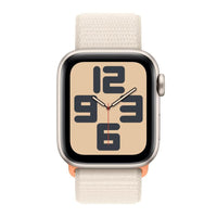 Apple Watch SE | GPS | 44mm | Caja Aluminio Blanco | Correa Loop deportiva Blanco Estrella | Única - MRE63QL/A