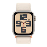 Apple Watch SE | GPS | 44mm | Caja Aluminio Blanco | Correa Loop deportiva Blanco Estrella | Única - MRE63QL/A