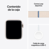 Apple Watch SE | GPS + Cellular | 40mm | Caja Aluminio Blanco | Correa Loop deportiva Blanco Estrella | Única - MRG43QL/A