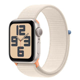Apple Watch SE | GPS | 44mm | Caja Aluminio Blanco | Correa Loop deportiva Blanco Estrella | Única - MRE63QL/A