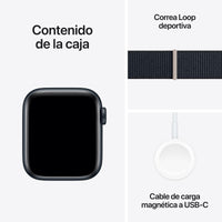 Apple Watch SE | GPS | 40mm | Caja Aluminio Medianoche | Correa Loop deportiva Medianoche | Única - MRE03QL/A