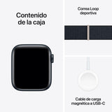 Apple Watch SE | GPS | 44mm | Caja Aluminio Medianoche | Correa Loop deportiva Medianoche | Única - MREA3QL/A