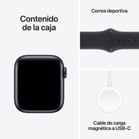 Apple Watch SE | GPS | 44mm | Caja Aluminio Medianoche | Correa deportiva Medianoche | M/L - MRE93QL/A