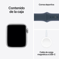 Apple Watch SE | GPS + Cellular | 44mm | Caja Aluminio Plata | Correa deportiva Azul | S/M - MRHF3QL/A