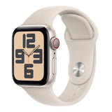 Apple Watch SE | GPS + Cellular | 44mm | Caja Aluminio Blanco | Correa deportiva Blanco Estrella | S/M - MRGU3QL/A