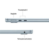 Apple MacBook Air 13" | Chip M5 | 24GB RAM | 1TB SSD | CPU 10 núcleos | GPU 10 núcleos | Azul Cielo - MDHK4Y/A