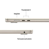 Apple MacBook Air 15.3" | Chip M5 | 24GB RAM | 1TB SSD | CPU 10 núcleos | GPU 10 núcleos | Blanco Estrella - MDVF4Y/A