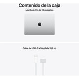 Apple MacBook Pro 16" | Chip M5 Max | 36GB RAM | 2TB SSD | CPU 18 núcleos | GPU 32 núcleos | Plata - MGE74Y/A