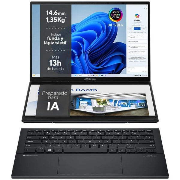 Asus ZenBook Duo UX8406CA-PZ166X - 14" - Intel Core Ultra 9-285H - 32GB - 1TB SSD - Táctil W11 Pro