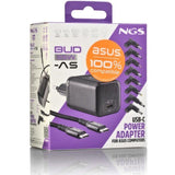 Cargador NGS BUD65W-AS GaN 65W USB-C con 8 adaptadores Asus