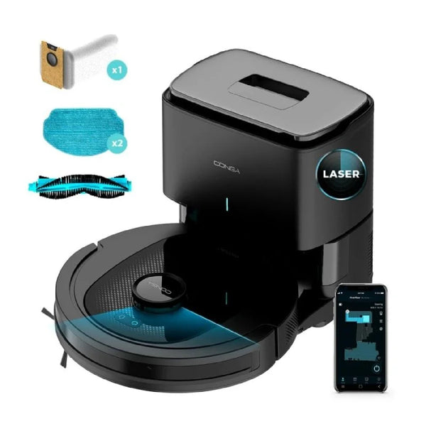 Cecotec Conga 7490Ultimate Home X-Treme Robot Aspirador con base de autovaciado 4 en 1
