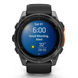 Garmin Fenix 8 AMOLED 51mm Reloj Smartwatch Gris con Correa de Silicona Negra