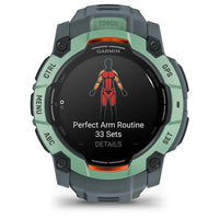 Garmin Instinct 3 50mm AMOLED Reloj Smartwatch Deportivo GPS 10ATM Verde con Correa Gris