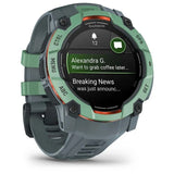 Garmin Instinct 3 50mm AMOLED Reloj Smartwatch Deportivo GPS 10ATM Verde con Correa Gris