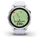 Garmin epix Pro (Gen 2) Edición Standard Reloj Smartwatch 42mm Plateado con Correa Blanca
