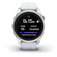 Garmin epix Pro (Gen 2) Edición Standard Reloj Smartwatch 42mm Plateado con Correa Blanca