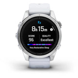 Garmin epix Pro (Gen 2) Edición Standard Reloj Smartwatch 42mm Plateado con Correa Blanca