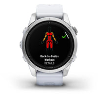 Garmin epix Pro (Gen 2) Edición Standard Reloj Smartwatch 42mm Plateado con Correa Blanca