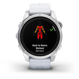 Garmin epix Pro (Gen 2) Edición Standard Reloj Smartwatch 42mm Plateado con Correa Blanca