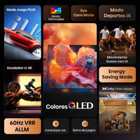 Hisense 50E7Q - 50" - Smart Tv - QLED 4K Bluetooth HDMI 2.1 Alexa Dolby Vision Atmos Game Mode