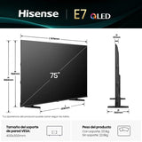 Hisense 75E7Q 75" 4K Dolby Vision, Dolby Atmos, HDMI 2.1, VRR, Alexa