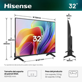 Hisense QLED 32A4S 32" Smart Tv Full HD 60Hz HomeOS HDR10 HLG