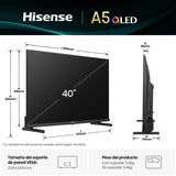 Hisense QLED 40A5Q 40" Smart Tv Full HD HDR10 Smart TV Dolby Atmos VIDAA