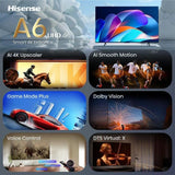 Hisense QLED 65A6S - 65" - Smart Tv - 4K UltraHD 60Hz VIDAA HDR10 Dolby Vision IQ