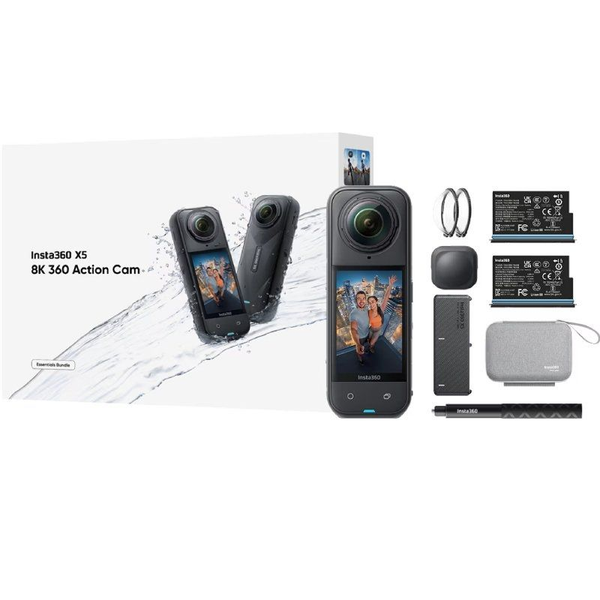 Insta360 X5 Esencial Kit 8K 360º Cámara Deportiva 185min Autonomía HDR Activo 5.7K
