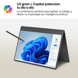 LG Gram Pro 2-en-1 - 16T90TP-K.AD88B - 16" - Intel Core Ultra 7-255H - 32GB - 1TB SSD - Windows 11
