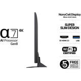 LG QNED 50NANO82A6B 50" Smart TV 4K UltraHD 60Hz Smart TV webOS HDR