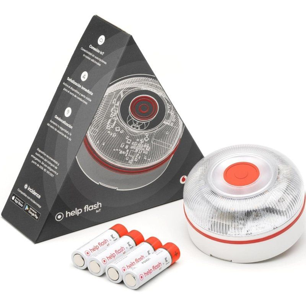 Luz Emergencia Baliza V16 Help Flash IoT DGT 3.0 NB-IoT, Geolocalización, Led Alta Intensidad, IP54
