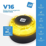 Luz de Emergencia NK Connected EL2024-C1 V16 Homologada Base Imantada Geolocalizable Funciona a Pilas